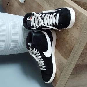 Nike Black and White High-Top Sneakers